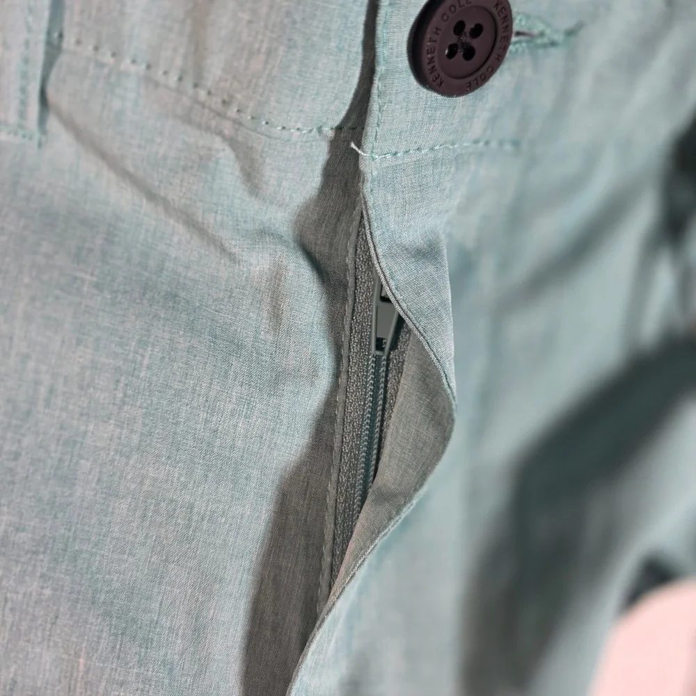 Kenneth Cole Golf Tech Shorts 30 Aqua‎ Crush Loose Belt Loop Defect